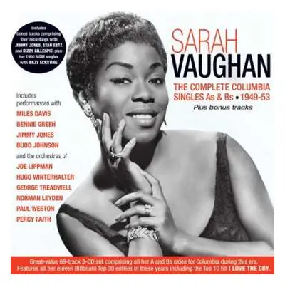 3CD Sarah Vaughan: The Complete Columbia Singles As & Bs - 1949-53