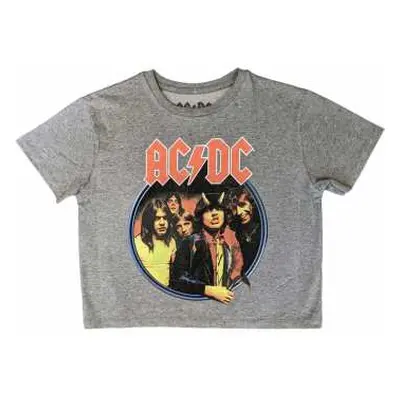 Ac/dc Ladies Crop Top: Highway To Hell Circle (x-large) XL