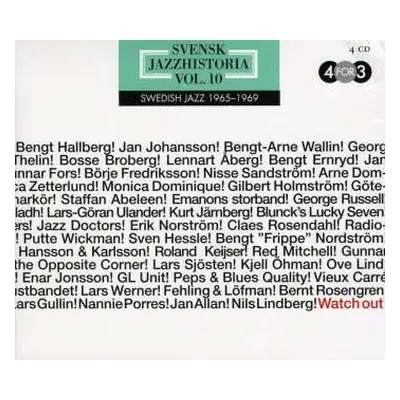 4CD Various: Svensk Jazzhistoria Vol. 10 - Swedish Jazz 1965 - 1969 - Watch Out!