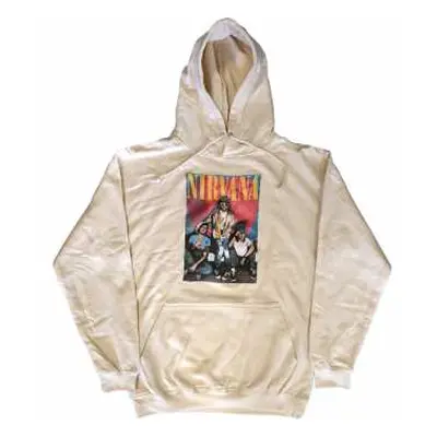 Nirvana Unisex Pullover Hoodie: Trapper Hat Mono Logo (small) S