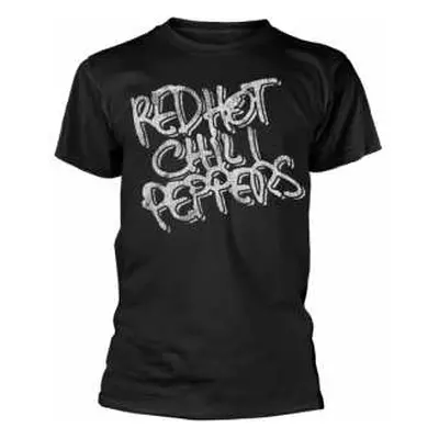 Tričko Black & White Logo Red Hot Chili Peppers XXL