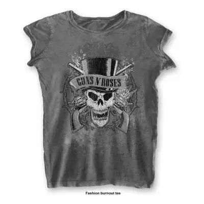 Guns N' Roses Ladies T-shirt: Faded Skull (burnout) (xx-large) XXL