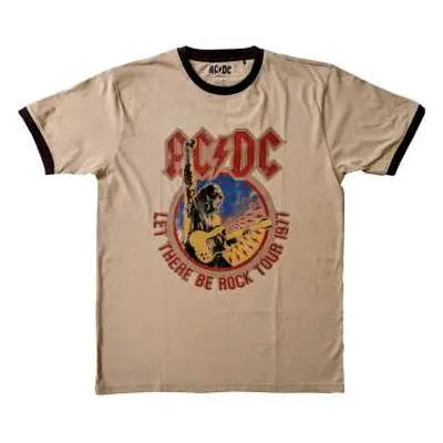 Ac/dc Unisex Ringer T-shirt: Let There Be Rock Tour '77 (x-large) XL