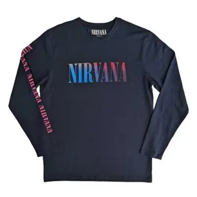 Nirvana Unisex Long Sleeve T-shirt: Angelic Gradient (back & Sleeve Print) (small) S