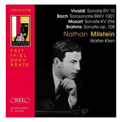 CD Johann Sebastian Bach: Sonate RV 10 / Solosonate BWV 1001 / Sonate KV 296 / Sonate Op.108