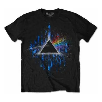 Tričko Dark Side Of The Moon Blue Splatter M