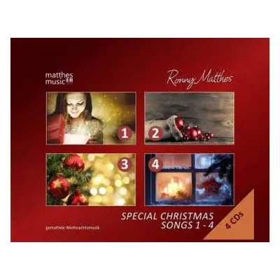 4CD Ronny Matthes: Special Christmas Songs Vol. 1 - 4: Gemafreie Weihnachtsmusik