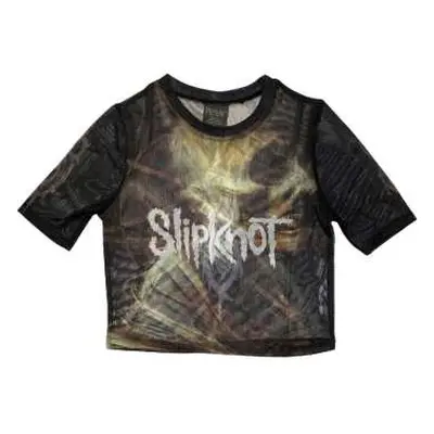 Slipknot Ladies Crop Top: Tesf Profile (back Print & Mesh) (xx-small) XXS