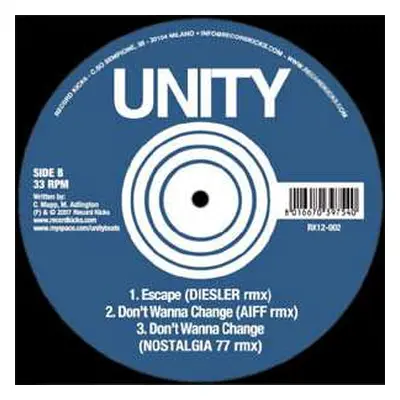 EP Unity: Escape / Don't Wanna Change