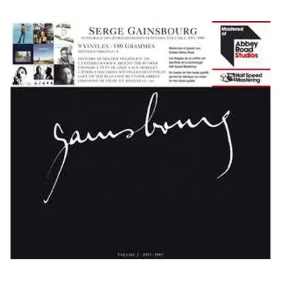 9LP/Box Set Serge Gainsbourg: Intégrale Des Enregistrements Studio, Volume 2 : 1971-1987 LTD