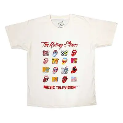 Mtv Unisex T-shirt: Rolling Stones Logo Mashup (large) L