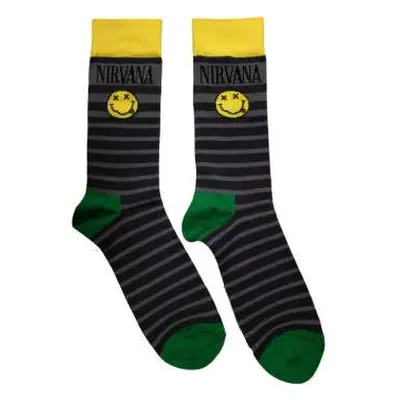 Nirvana Unisex Ankle Socks: Yellow Happy Face Pattern (uk Size 6 - 11) UK Size 6 - 11