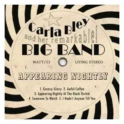 CD The Carla Bley Big Band: Appearing Nightly