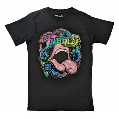 The Rolling Stones Unisex Embellished T-shirt: Some Girls Neon Tongue (diamante) (x-large) XL