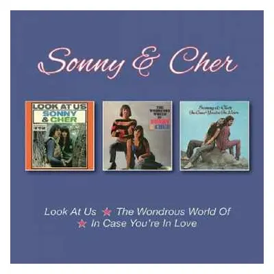 3CD Sonny & Cher: Look At Us ★ The Wondrous World Of ★ In Case You're In Love