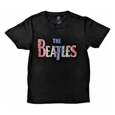 The Beatles Unisex T-shirt: Floral Logo (medium) M