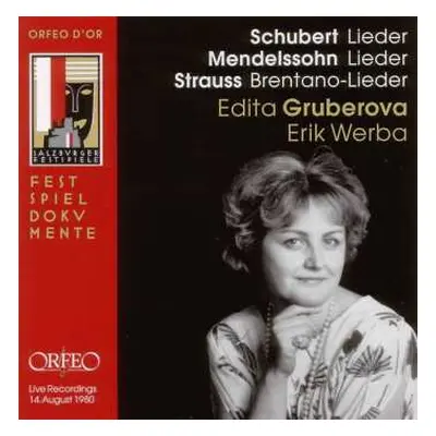 CD Edita Gruberova: Schubert. Mendelssohn. Strauss/Gruberova