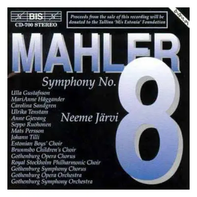 CD Gustav Mahler: Symphony No. 8 in E flat major "Symphony of a Thousand"