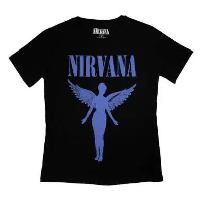 Nirvana Ladies T-shirt: Angelic Blue Mono (large) L