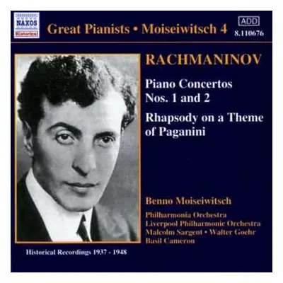 CD Sergei Vasilyevich Rachmaninoff: Moiseiwitsch 4 (Historical Recordings 1937-1948)