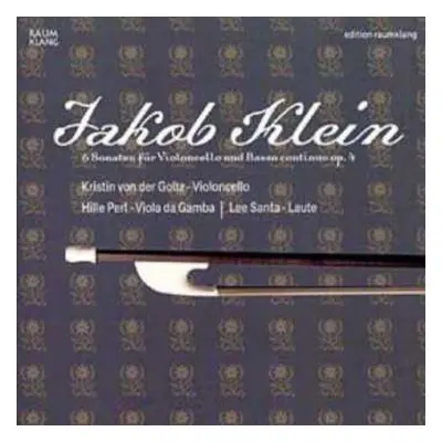 CD Kristin Von Der Goltz: 6 Sonaten Für Violoncello And Basso Continuo Op.4