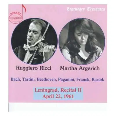 CD Johann Sebastian Bach: Leningrad, Recital II: April 22, 1961