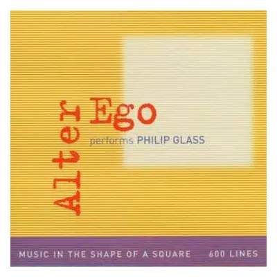 2CD Philip Glass: Music In The Shape Of A Square - 600 Lines