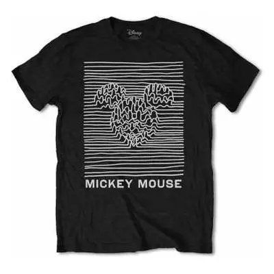 Tričko Mickey Mouse Unknown Pleasures XXL