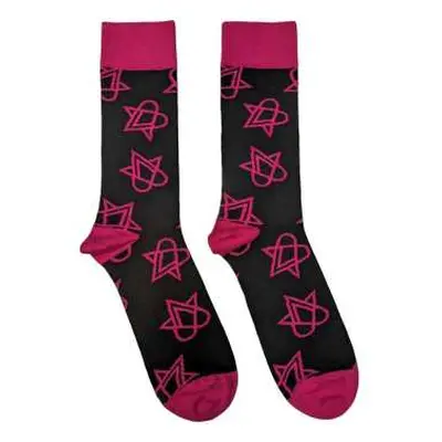 Him Unisex Ankle Socks: Mini Pink Heartagrams (uk Size 7 - 11) 42 - 47