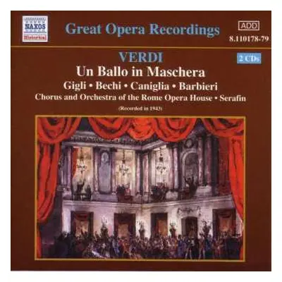 2CD Giuseppe Verdi: Un Ballo In Maschera