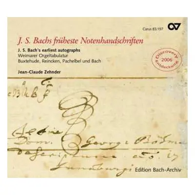 CD Johann Sebastian Bach: Weimarer Orgeltabulatur