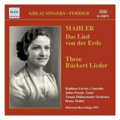 CD Wiener Philharmoniker: Das Lied Von Der Erde / Three Rückert Lieder