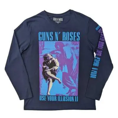 Guns N' Roses Unisex Long Sleeve T-shirt: Get In The Ring Tour '91-'92 (back & Sleeve Print) (x-