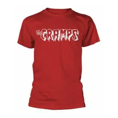 Tričko Logo Cramps, The - White (red) XL