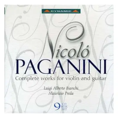 9CD/Box Set Niccolò Paganini: Complete Works For Violin And Guitar