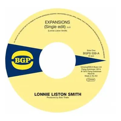 SP Lonnie Liston Smith And The Cosmic Echoes: Expansions (Single Edit)