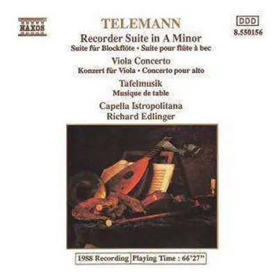 CD Georg Philipp Telemann: Recorder Suite In A Minor • Viola Concerto • Tafelmusik