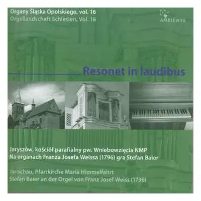 CD Anonymus: Orgellandschaft Schlesien Vol.16 - Resonet In Laudibus