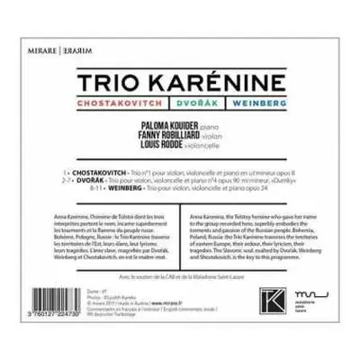 CD Trio Karénine: Chostakovitch, Dvořák, Weinberg