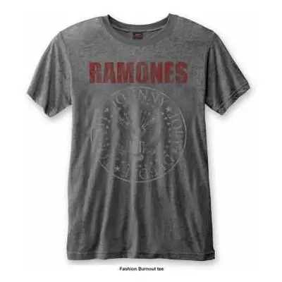 Ramones Unisex T-shirt: Presidential Seal (burnout) (large) L