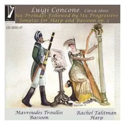 2CD Rachel & Mavrou Talitman: 6 Preludes Followed By 6 Progressive Sonatas Op.2 Für Harfe & Fago