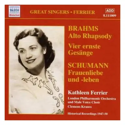 CD The London Philharmonic Orchestra: Brahms: Alto Rhapsody / Schumann: Frauenliebe Und Leben (F