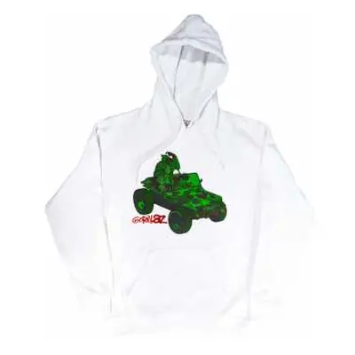 Gorillaz Unisex Pullover Hoodie: Green Jeep (large) L