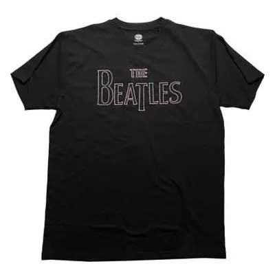 The Beatles Unisex T-shirt: Drop T Logo (embroidered) (small) S