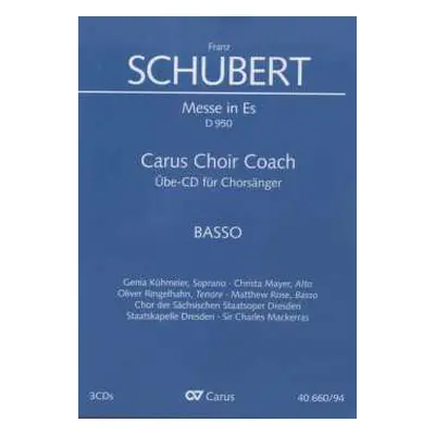 3CD Various: Carus Choir Coach: Schubert, Messe Es-dur D.960 (bass)