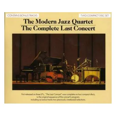 2CD The Modern Jazz Quartet: The Last Concert