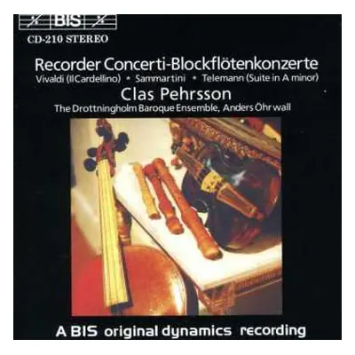 CD Antonio Vivaldi: Recorder Concerti = Blockflötenkonzerte