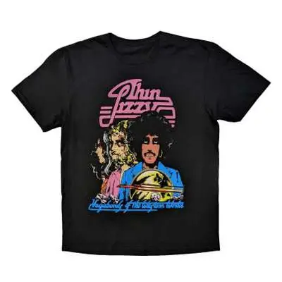 Thin Lizzy Unisex T-shirt: Vagabonds Of The Western World Tracklist (back Print) (large) L