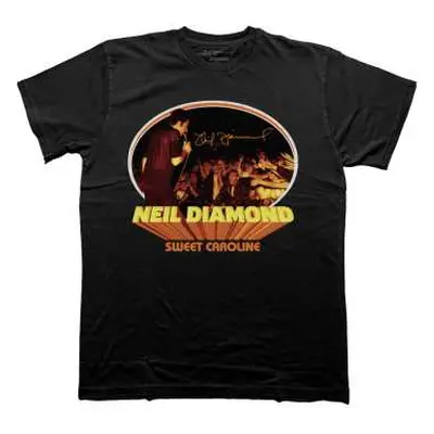 Neil Diamond Unisex T-shirt: Sweet Caroline Oval (medium) M