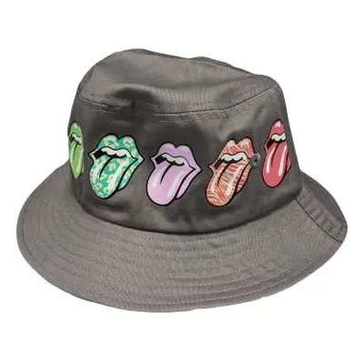 The Rolling Stones Unisex Bucket Hat: Multi-tongue Pattern (large/x-large) Large/X-Large